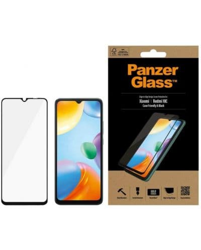 Стъклен протектор PanzerGlass - Redmi 10C, черен