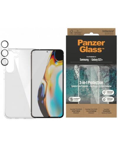 Калъф и протектори PanzerGlass - 3-in-1 Protection, Galaxy S23 Plus