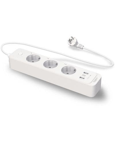 Смарт разклонител TP-Link - Tapo P300, 3 гнезда, 2xUSB-A, USB-C, бял