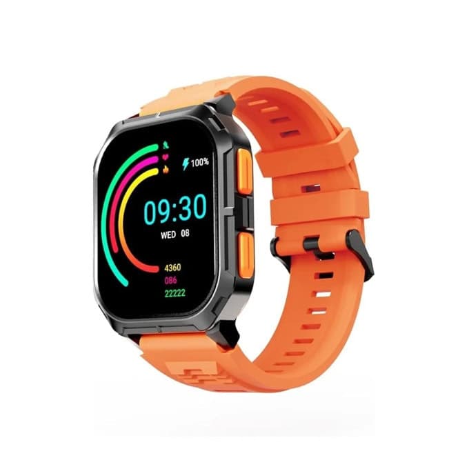 HiFuture Ultra 3 Black Orange, 2.0" IPS, 240x296, Bluetooth Call, IP68 Waterproof, 24/7 True Heart Rate & Blood Oxygen Sensor, Up to 7 days daily use, 100+ Sports Mode