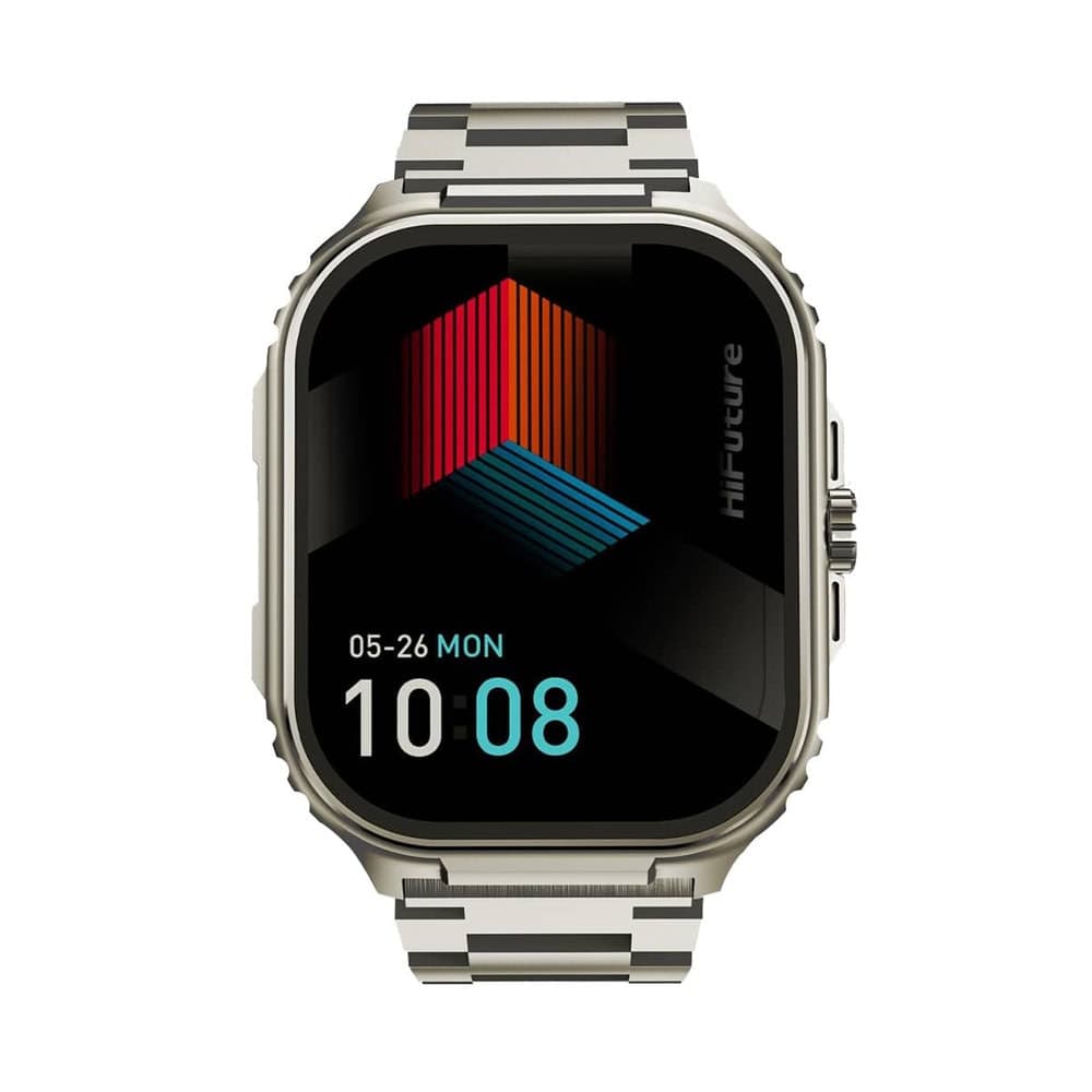 HiFuture Ultra 3 Pro Silver, 2.04" IPS, 368x448, Bluetooth Call, IP68 Waterproof, 24/7 True Heart Rate & Blood Oxygen Sensor, Up to 7 days daily use, 100+ Sports Mode