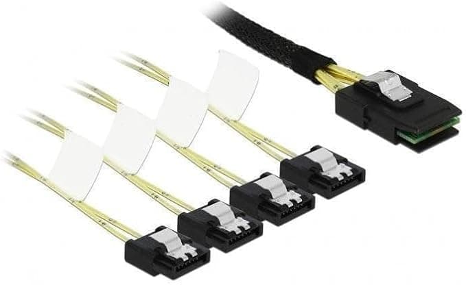 Интерфейсен кабел Delock Mini SAS SFF-8087 към 4 x SATA 7-pin 1 m metal