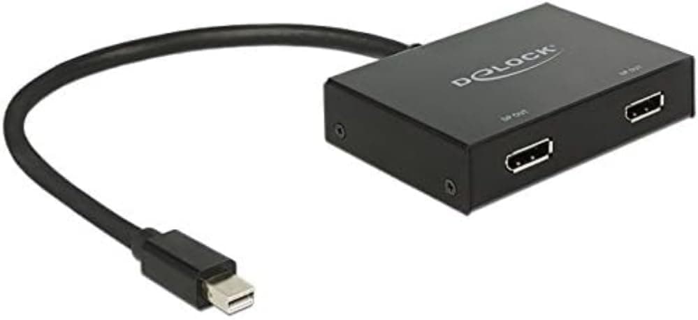 Delock Сплитер от mini Dsplay Port 1.2 мъжко към 2 x Display Port 4K женско