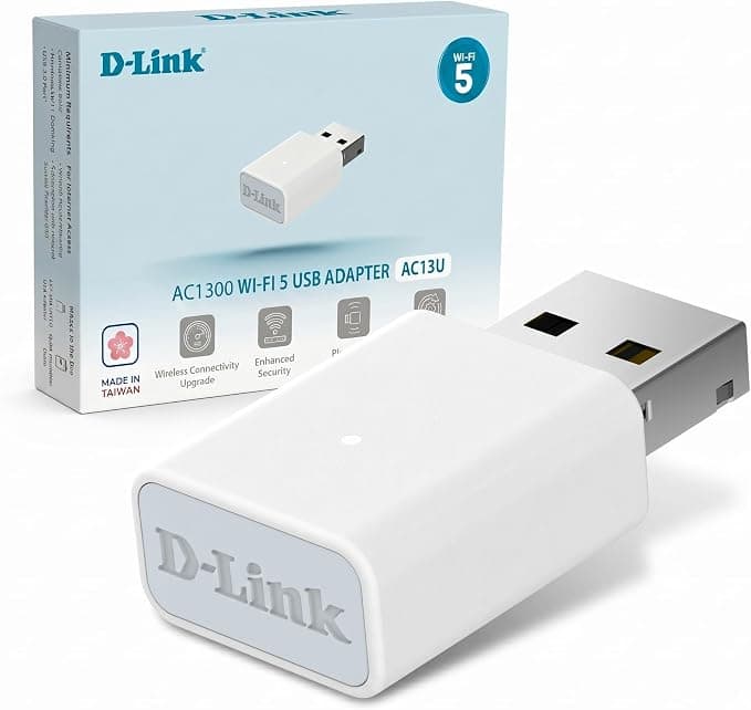 Безжичен адаптер D-Link AC13U, dual band, WiFi 5, AC1300, USB 2.0