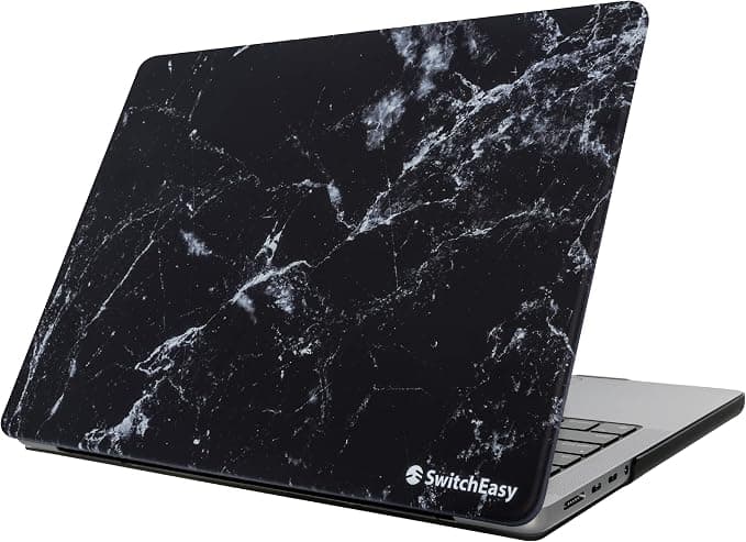 Предпазен поликарбонатов кейс за MacBook Pro 13 (2016-2022), MacBook Pro 13 M1 (2020), MacBook Pro 13 M2 (2022) - SwitchEasy Marble Case (черен)