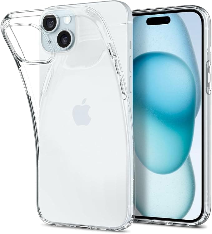 Тънък силиконов (TPU) калъф за iPhone 15 (прозрачен) - Spigen Liquid Crystal Case