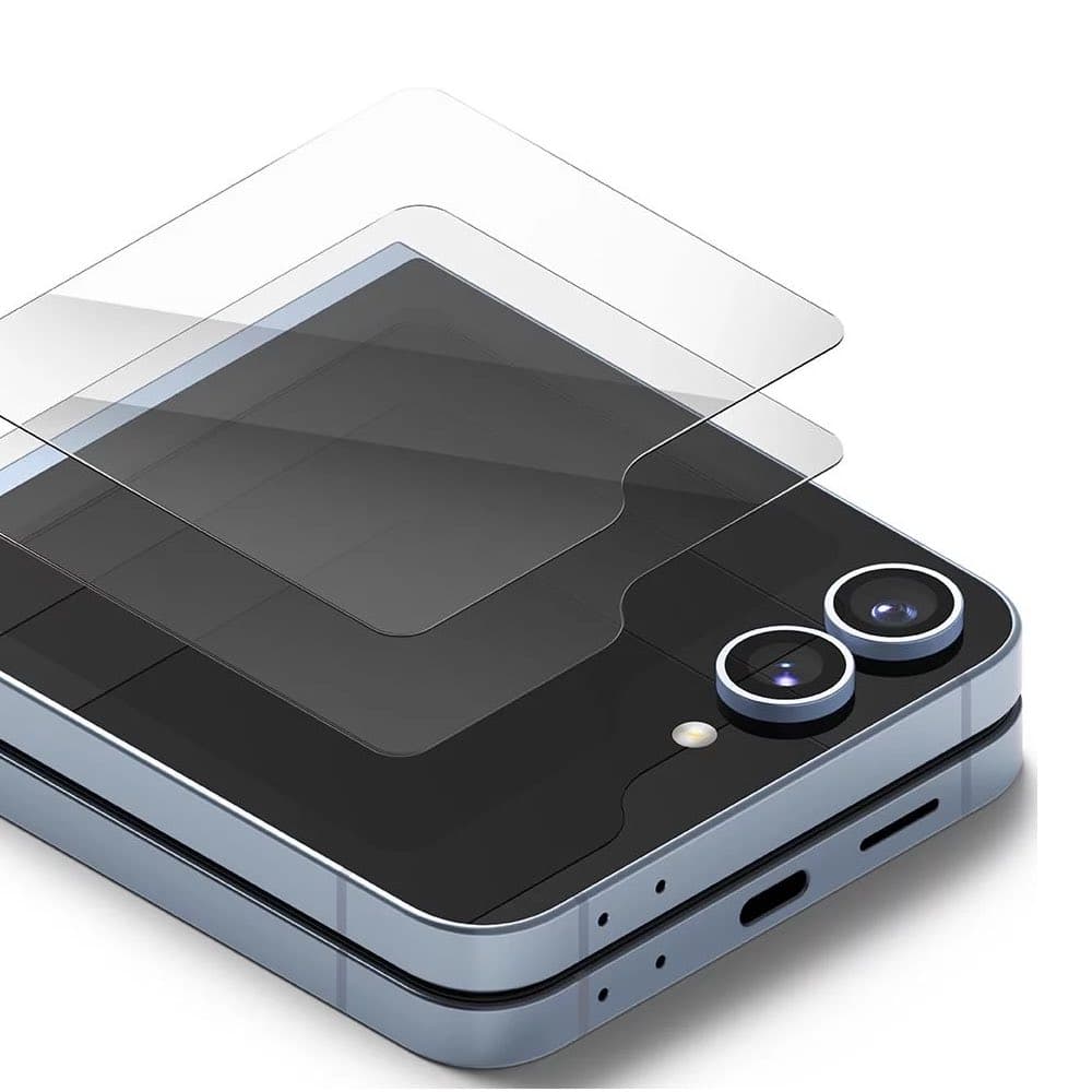 Стъклено защитно покритие за задният дисплей на Samsung Galaxy Z Flip6 (2 броя) - Ringke ID Glass (прозрачен)