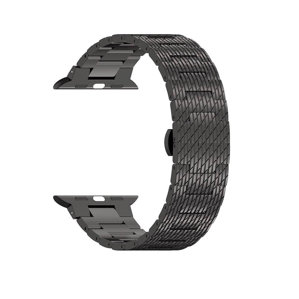 Стоманена каишка за Apple Watch 38мм, 40мм, 41мм - Techsuit Stainless Steel Watchband (черен)