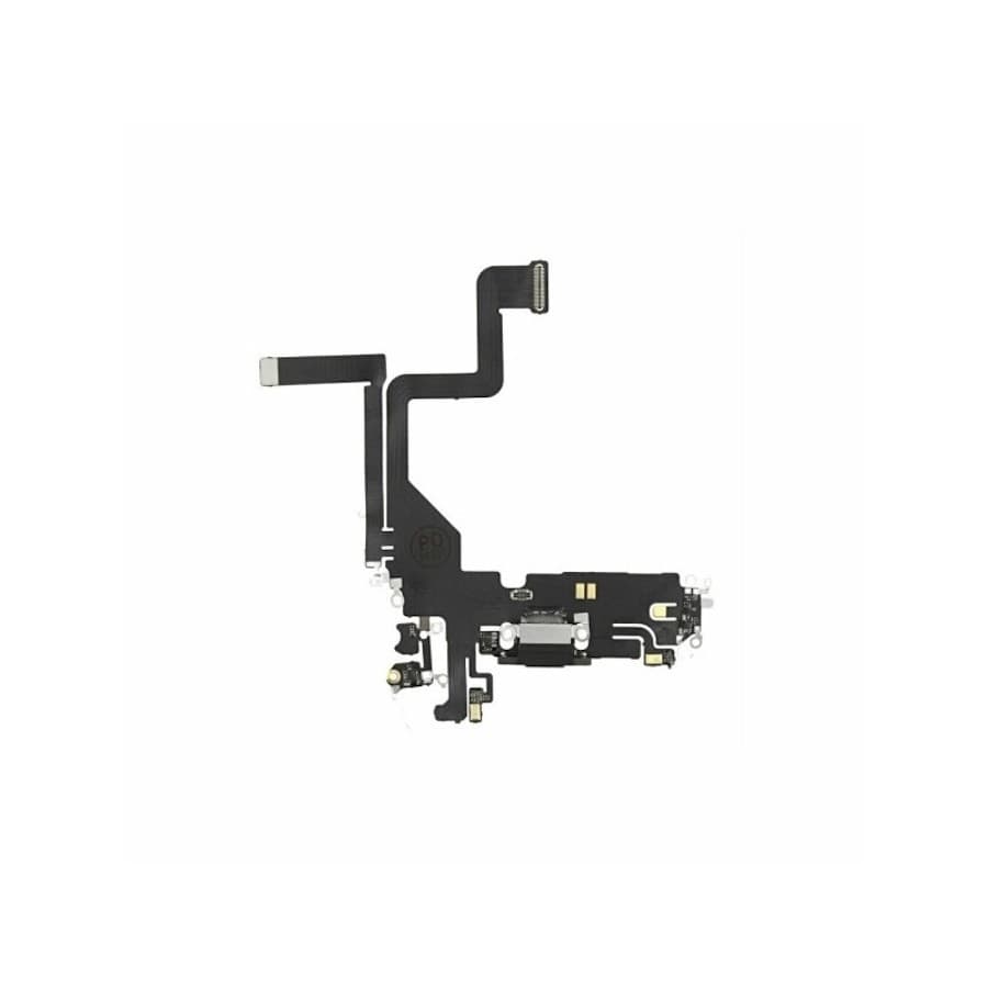Резервен лентов кабел с Lightning конектора и долните микрофони за iPhone 14 Pro - OEM iPhone 14 Pro System Connector and Flex Cable (черен)