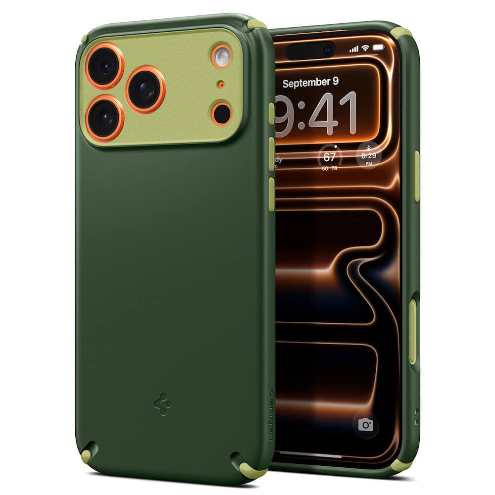Хибриден удароустойчив кейс с висока степен на защита с MagSafe за iPhone 17 Pro Max - Spigen Nano Pop Hybrid MagSafe Case (зелен)