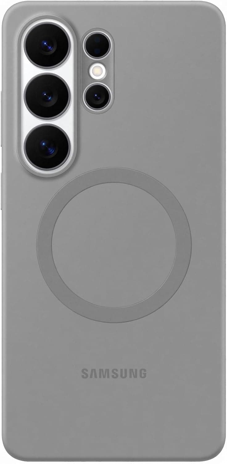 Оригинален силиконов кейс с Qi2 поддръжка за Samsung Galaxy S26 Ultra - Samsung Silicone Magnet Cover Case EF-ES948CJE (сив)