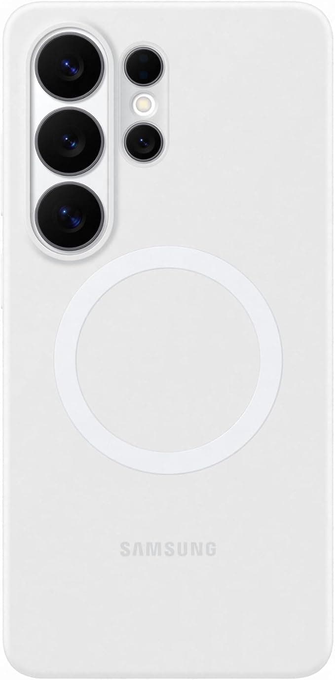 Оригинален силиконов кейс с Qi2 поддръжка за Samsung Galaxy S26 Ultra - Samsung Silicone Magnet Cover Case EF-ES948CWE (бял)