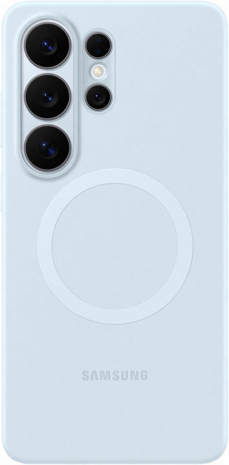 Оригинален силиконов кейс с Qi2 поддръжка за Samsung Galaxy S26 Ultra - Samsung Silicone Magnet Cover Case EF-ES948CLE (светлосин)