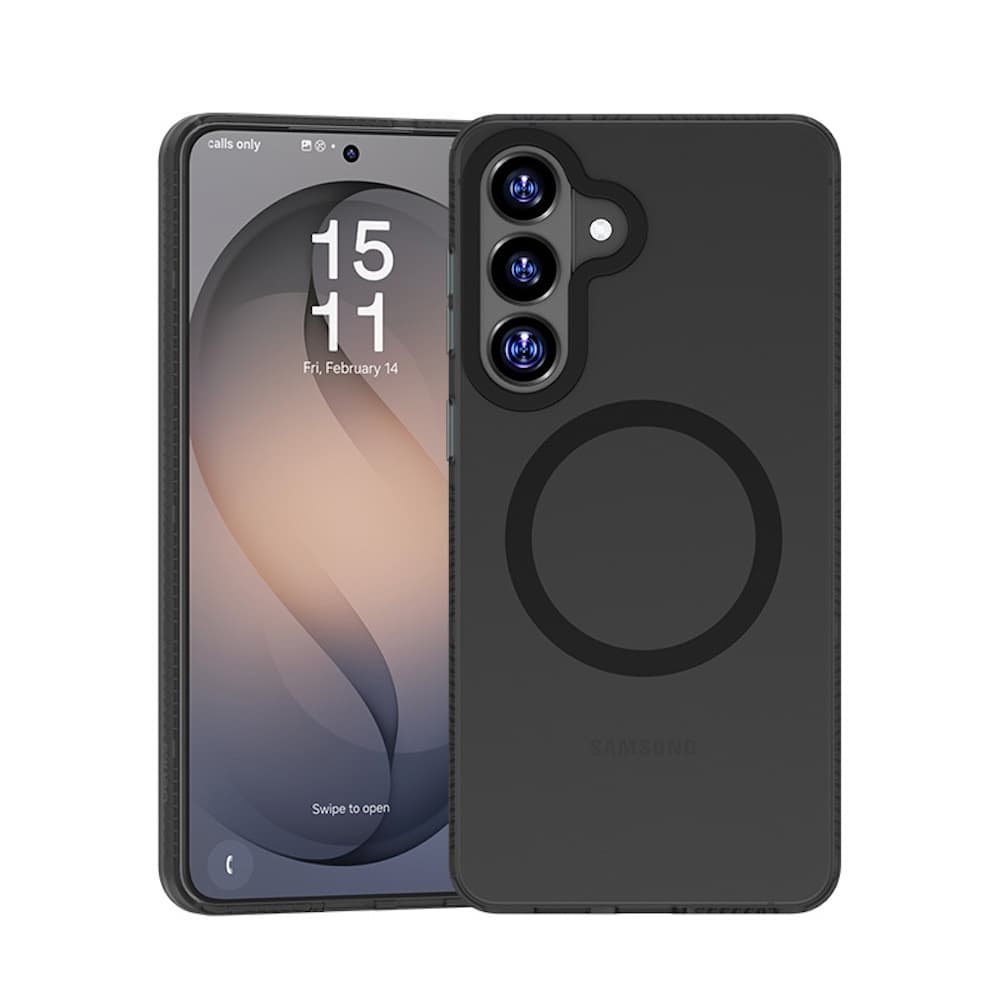 Хибриден удароустойчив кейс с Qi2 за Samsung Galaxy S26 - Benks Magnetic Lucid Armor Case (черен)