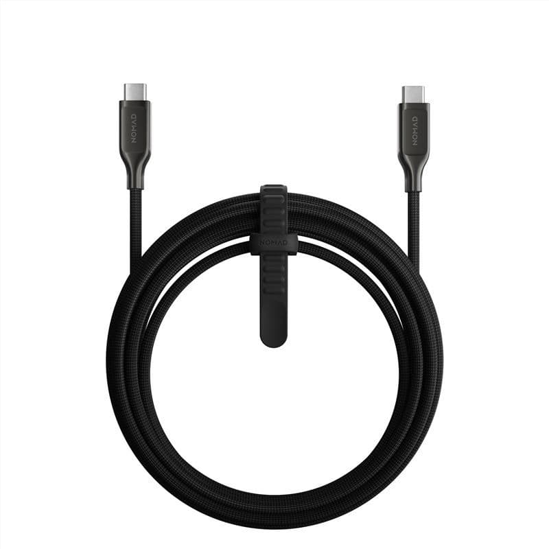 Здрав кевларен USB-C към USB-C кабел за MacBook и устройства с USB-C порт (300 см) - Nomad Kevlar USB-C to USB-C Charging Cable 240W (черен)