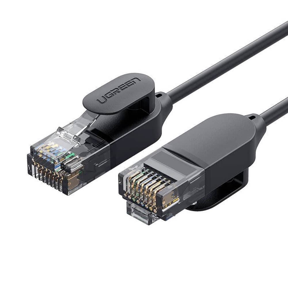 Gigabit Ethernet мрежов кабел - Ugreen Ethernet Cable RJ45 Cat6A UTP Pure Copper 10Gbps (10 м) (черен)