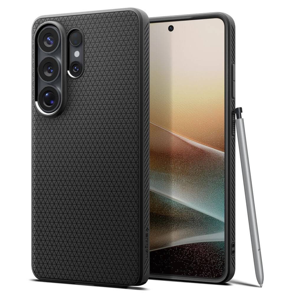 Силиконов (TPU) калъф с висока степен на защита за Samsung Galaxy S26 Ultra - Spigen Liquid Air Case (черен)
