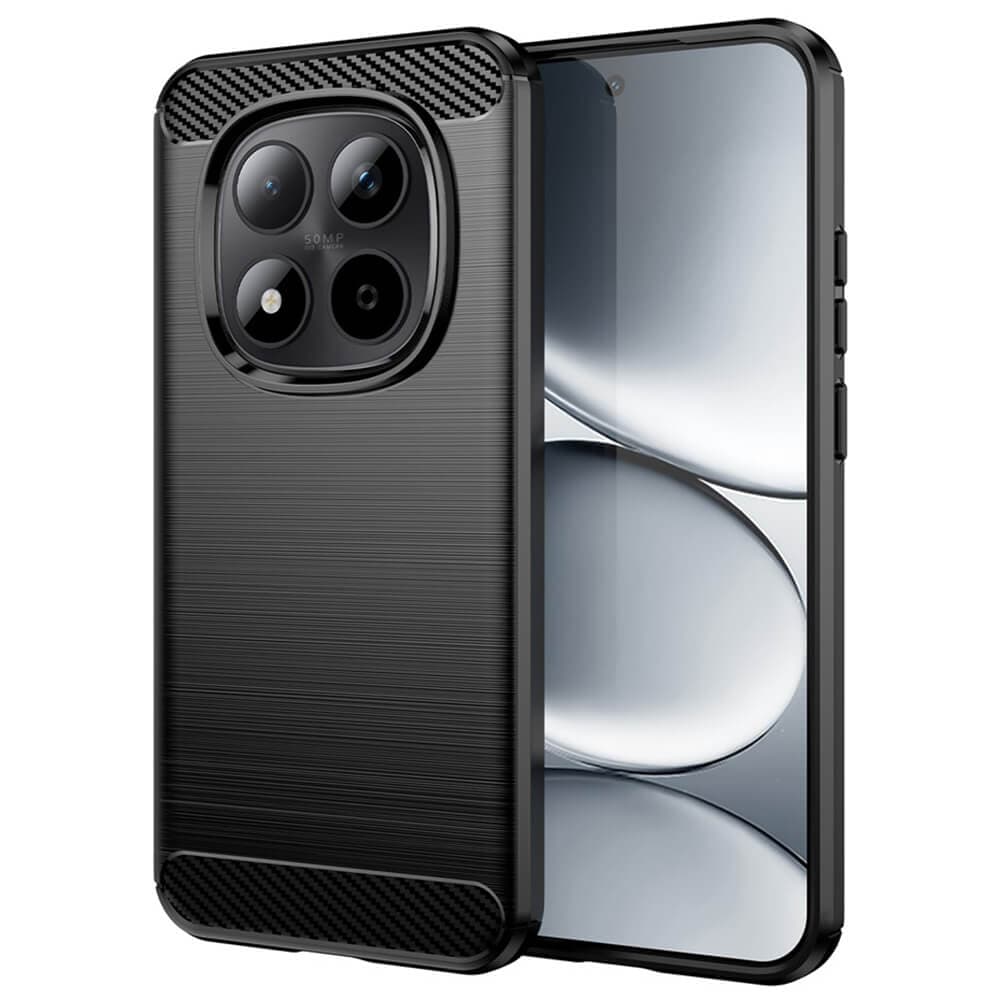Тънък силиконов (TPU) калъф за Xiaomi Redmi Note 15 Pro 4G - Techsuit Carbon Silicone Case (черен)