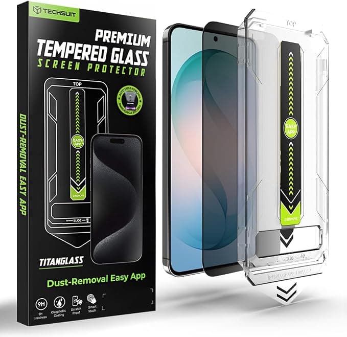 Калено стъклено защитно покритие с определен ъгъл на виждане на Samsung Galaxy S26 Plus - Techsuit TitanGlass Privacy Full Cover Tempered Glass (черен-прозрачен)