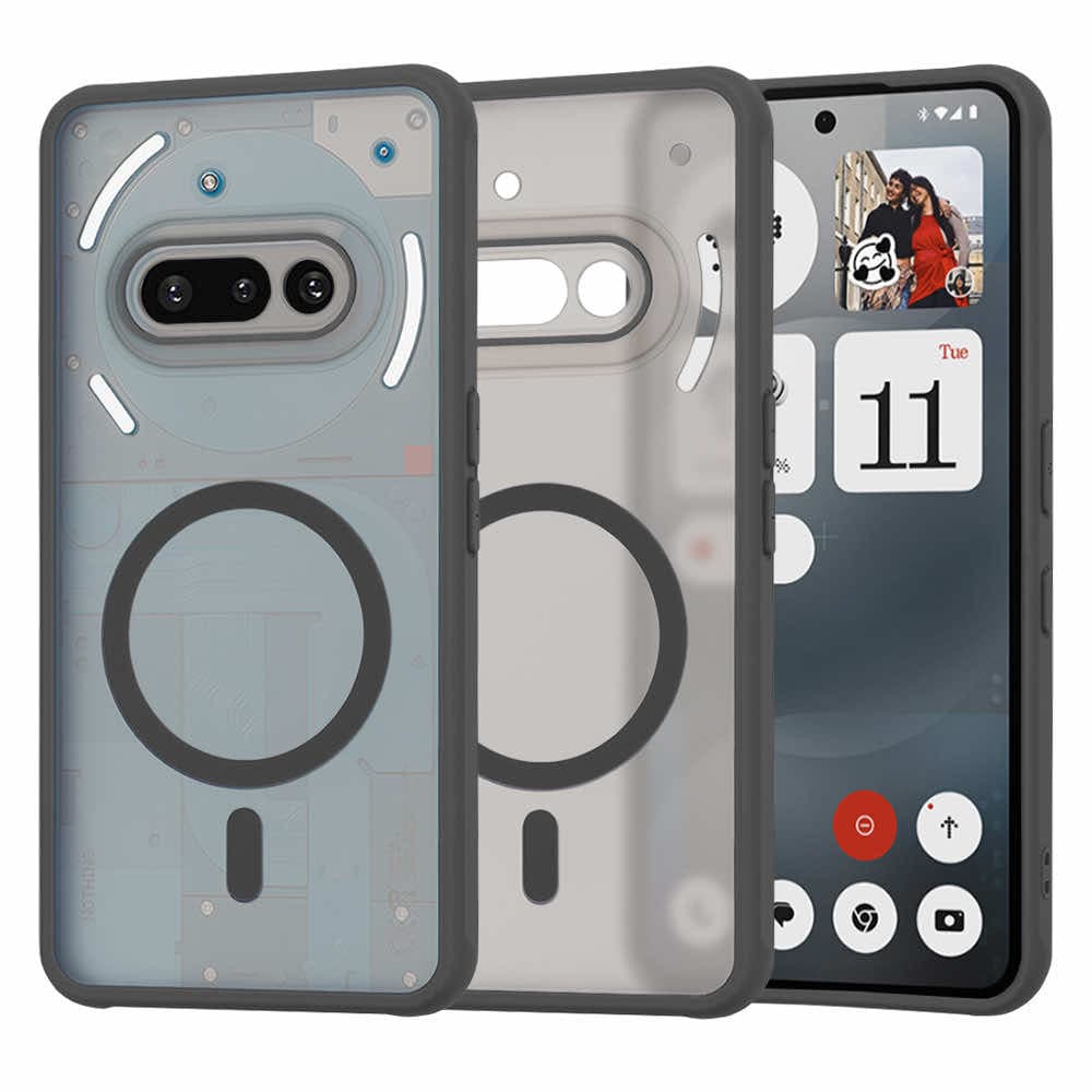 Хибриден удароустойчив кейс за Nothing Phone (3a) - Techsuit HaloFrost II MagSafe Hybrid Case (сив)
