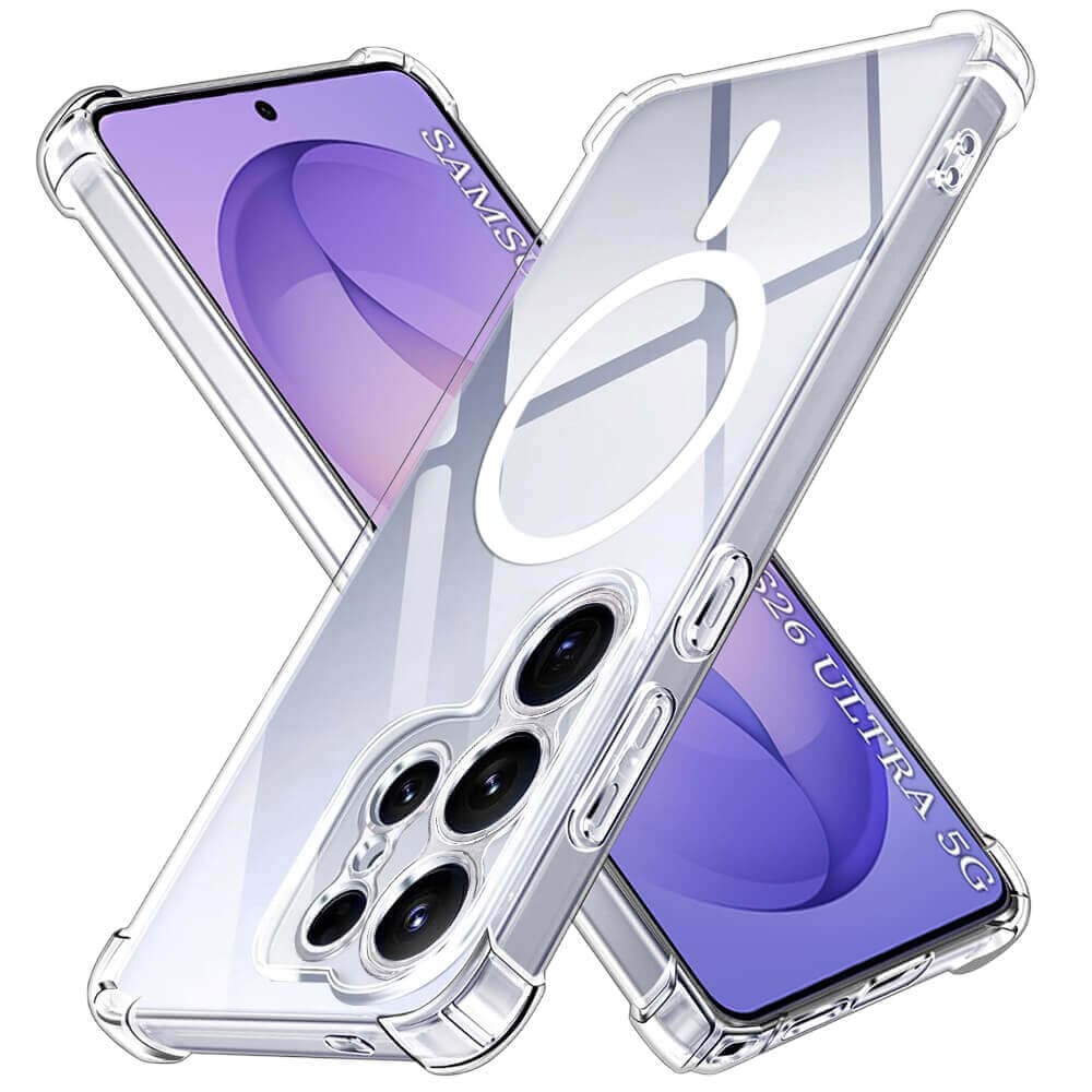 Удароустойчив силиконов (TPU) калъф с MagSafe за Samsung Galaxy S26 Ultra - Techsuit Shockproof Clear Silicone Case (прозрачен)