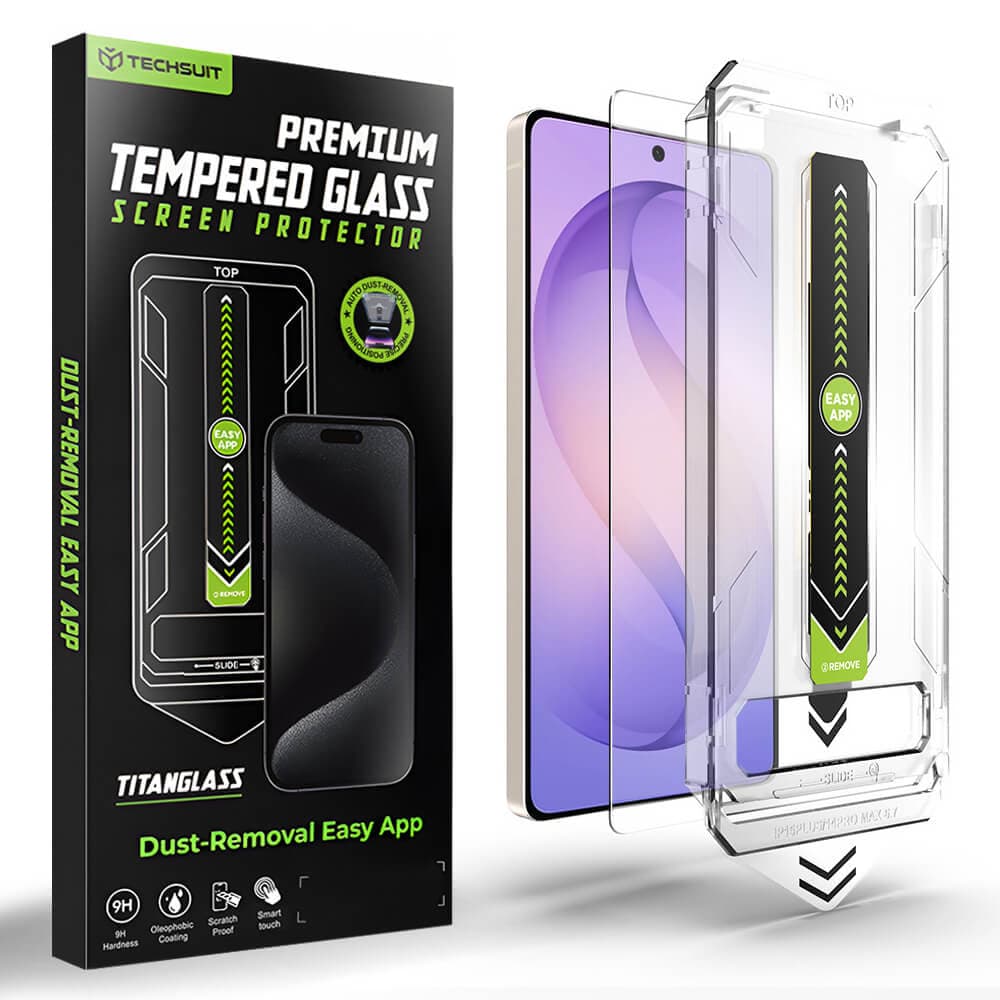 Стъклено защитно покритие за дисплея на Samsung Galaxy S26 Ultra (2 броя) - Techsuit TitanGlass CrystalHD Tempered Glass (прозрачен)
