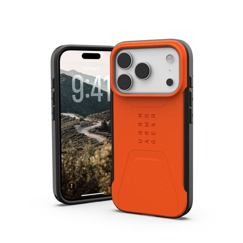 Удароустойчив хибриден кейс с MagSafe за iPhone 17 Pro Max - UAG Civilian MagSafe Case (оранжев)