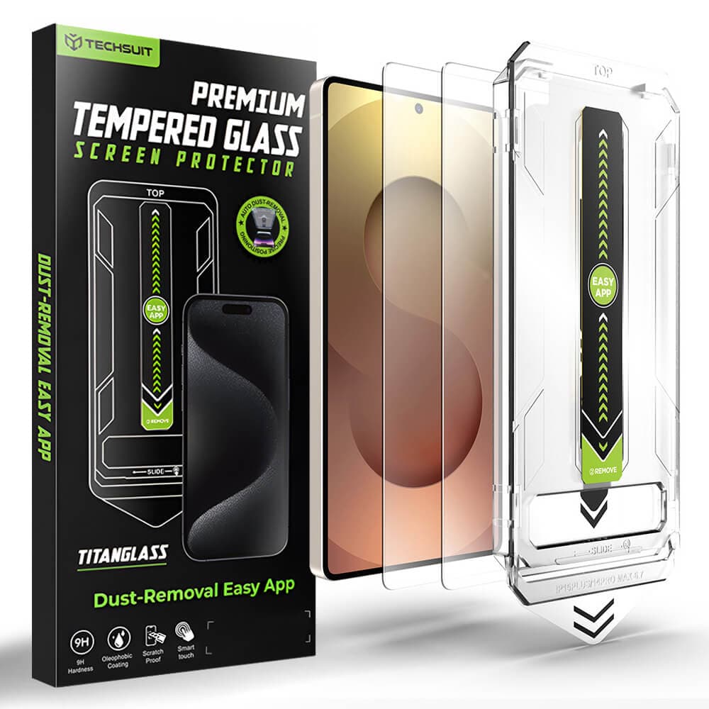 Стъклено защитно покритие за дисплея на Samsung Galaxy S25 Ultra (2 броя) - Techsuit TitanGlass CrystalHD Tempered Glass (прозрачен)