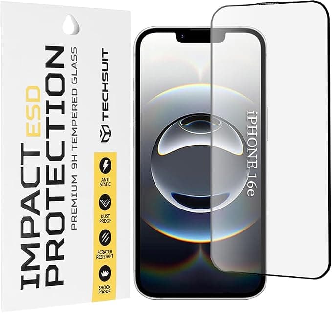 Калено стъклено защитно покритие за дисплея на iPhone 17 Pro Max - Techsuit Full Glue Tempered ESD Glass