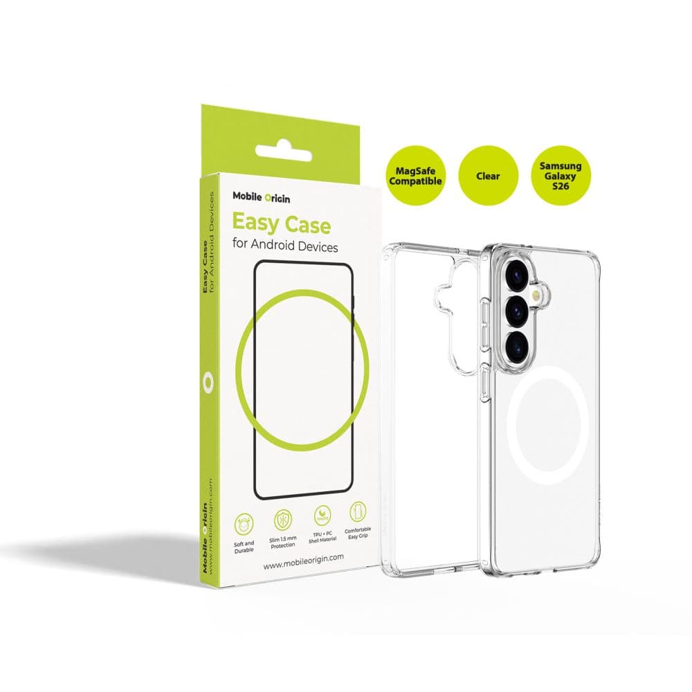 Хибриден кейс с най-висока степен на защита с MagSafe за Samsung Galaxy S26 Ultra - Mobile Origin Easy Hybrid MagSafe Case (прозрачен)
