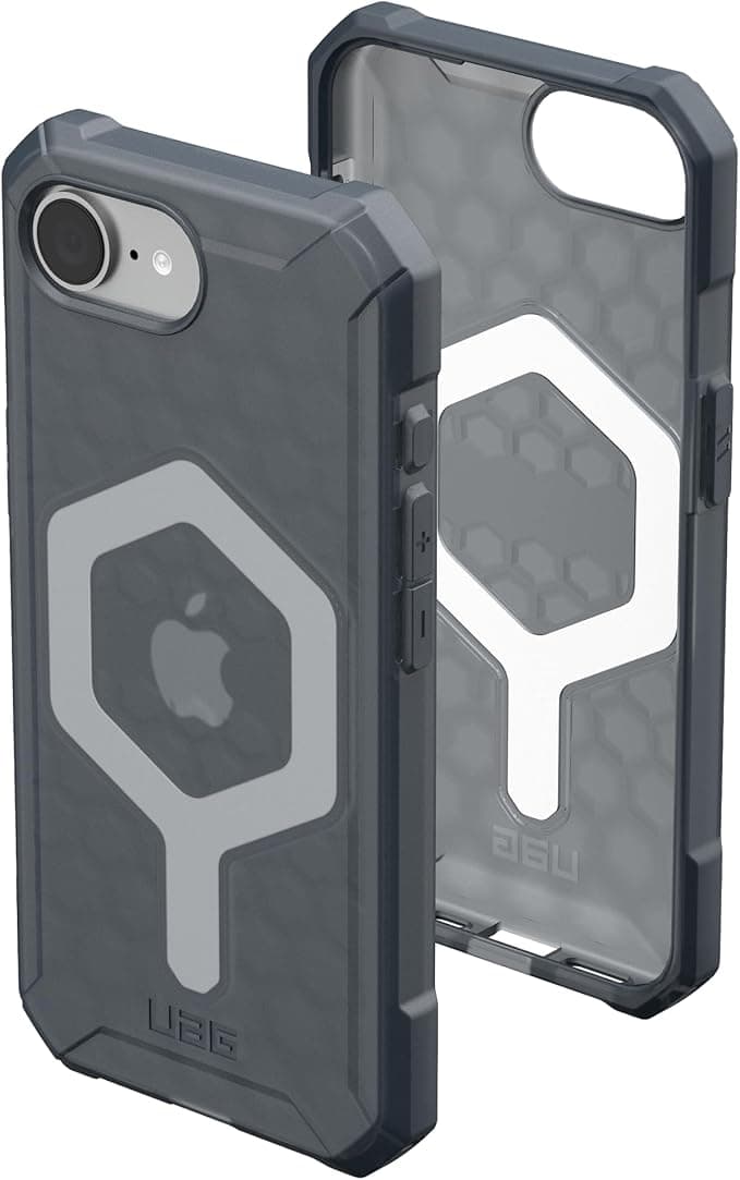 Удароустойчив силиконов калъф с MagSafe за iPhone 17e, iPhone 16e - UAG Essential Armor Magsafe Case (сив)