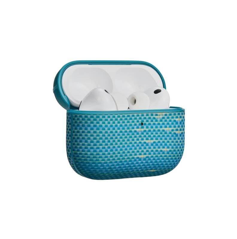 Кевларен кейс с MagSafe за Apple AirPods Pro 3 - Pitaka Aramid Fiber MagSafe Case Lucid Blue