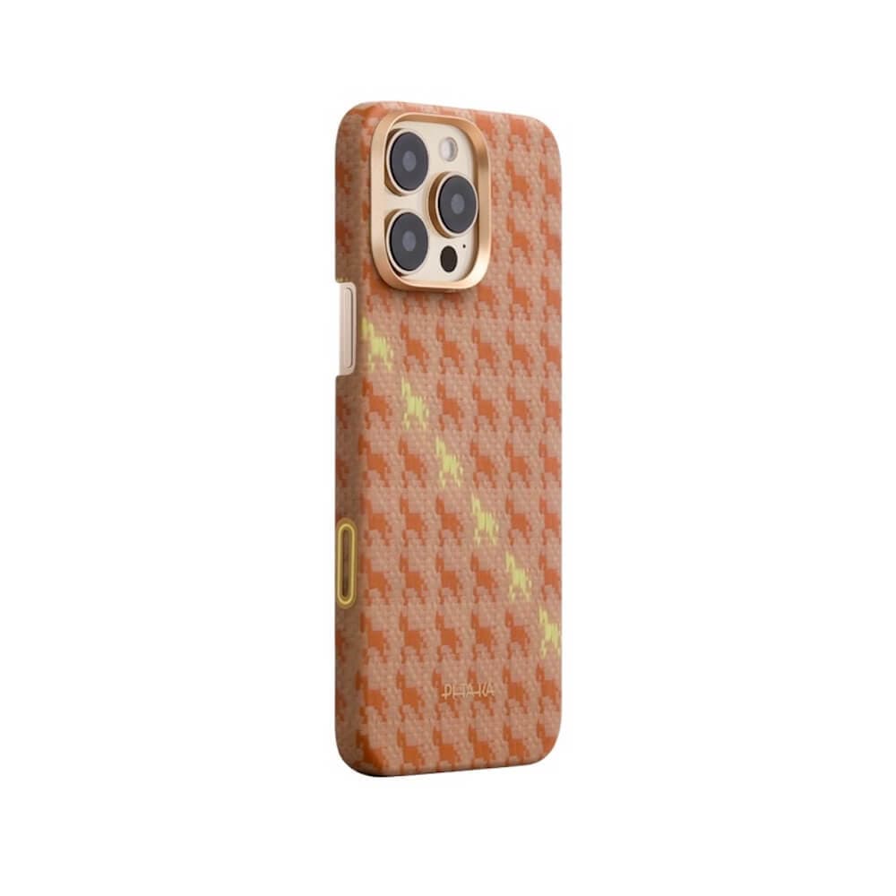 Кевларен кейс с MagSafe за iPhone 16 Pro - Pitaka Happiness Rides Amber Edge Ultra Slim Aramid Fiber Case