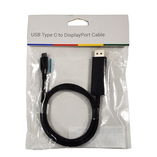 Кабел с поддръжка на 4K за свързване от USB-C към DisplayPort - Google USB-C to DisplayPort Cable 4K (черен) (0.90 см)