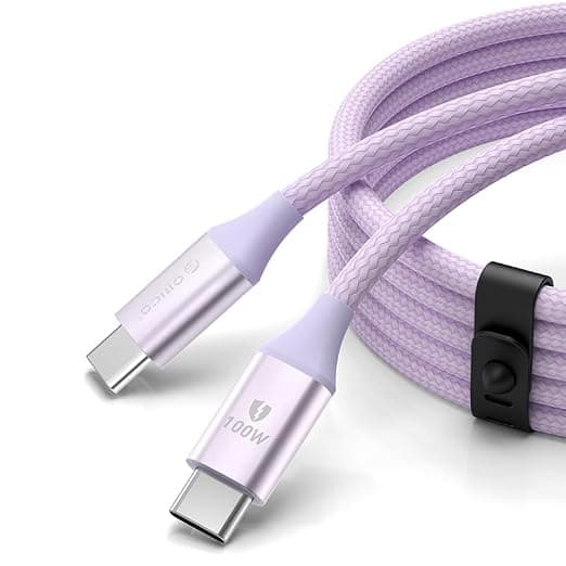 Кабел с бързо зареждане за устройства с USB-C порт - Orico CDX USB-C to USB-C Fast Charging Cable 100W (лилав) (100 см)