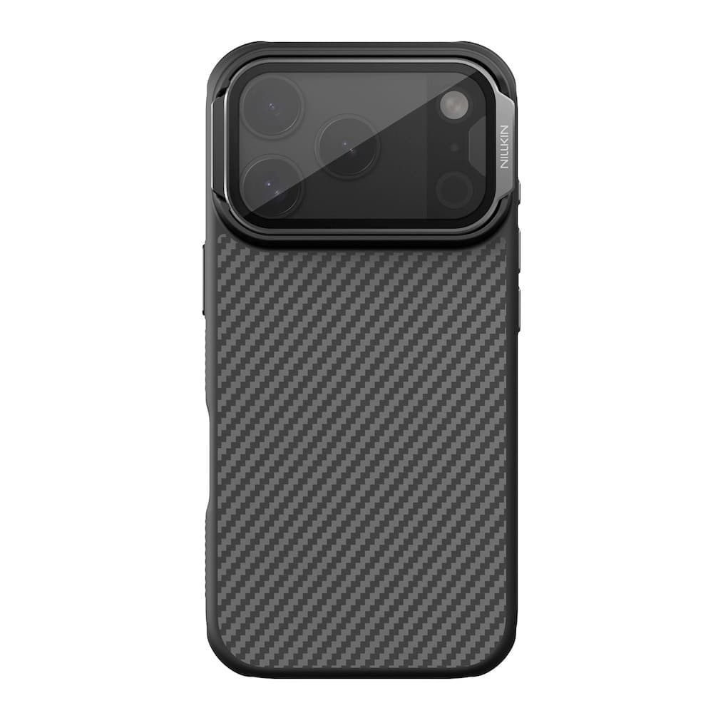 Хибриден удароустойчив кевларен кейс с MagSafe за iPhone 17 Pro - Nillkin CarboProp Aramid MagSafe Case (черен)