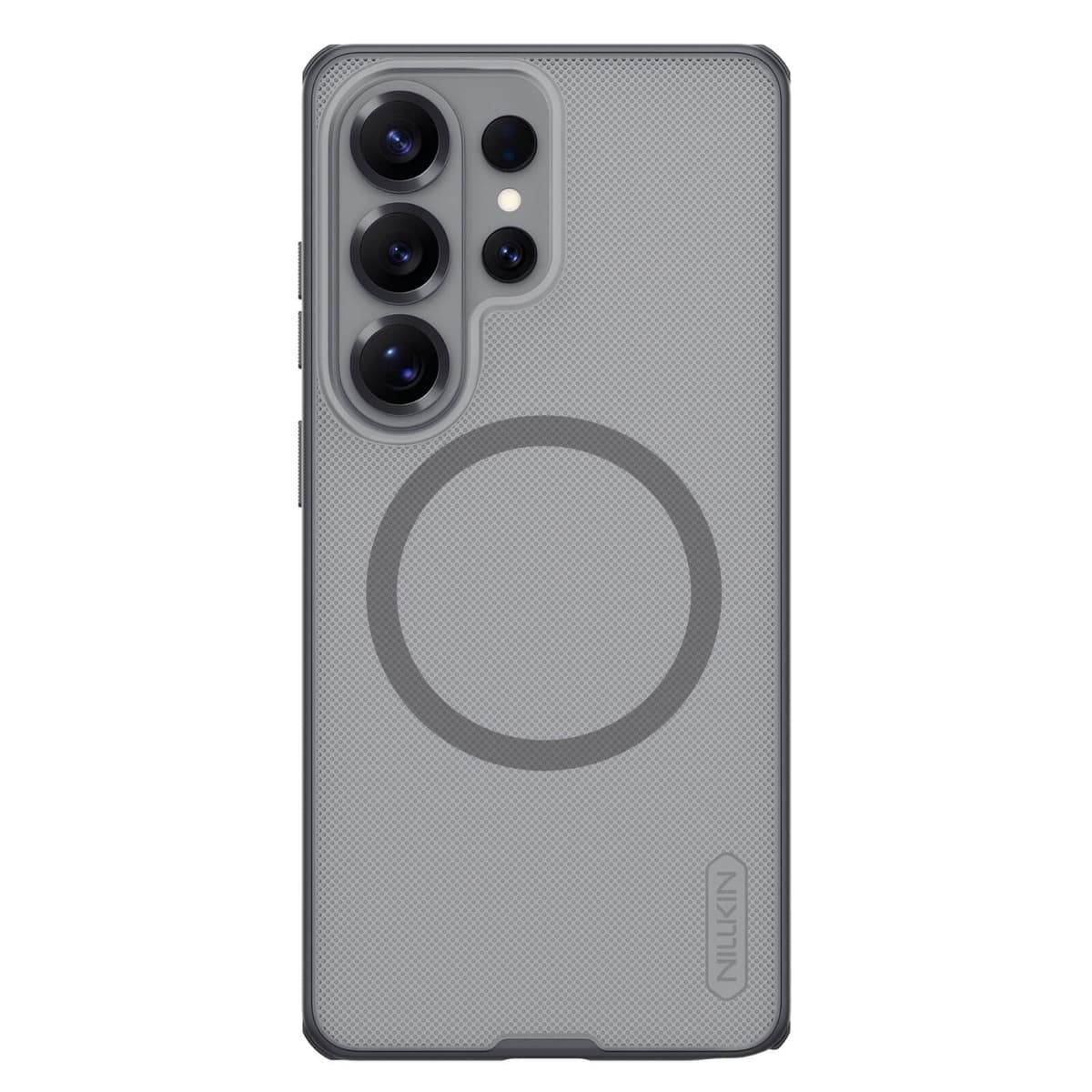 Хибриден удароустойчив кейс с MagSafe за Samsung Galaxy S26 Ultra - Nillkin Super Frosted Shield Pro Magnetic Case (прозрачен-черен)