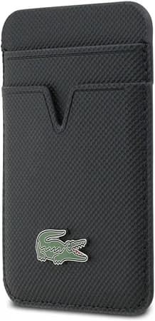 Кожен портфейл (джоб) за прикрепяне към iPhone с MagSafe - Lacoste PU Iconic Petit Pique MagSafe Magnetic Wallet (тъмносин)