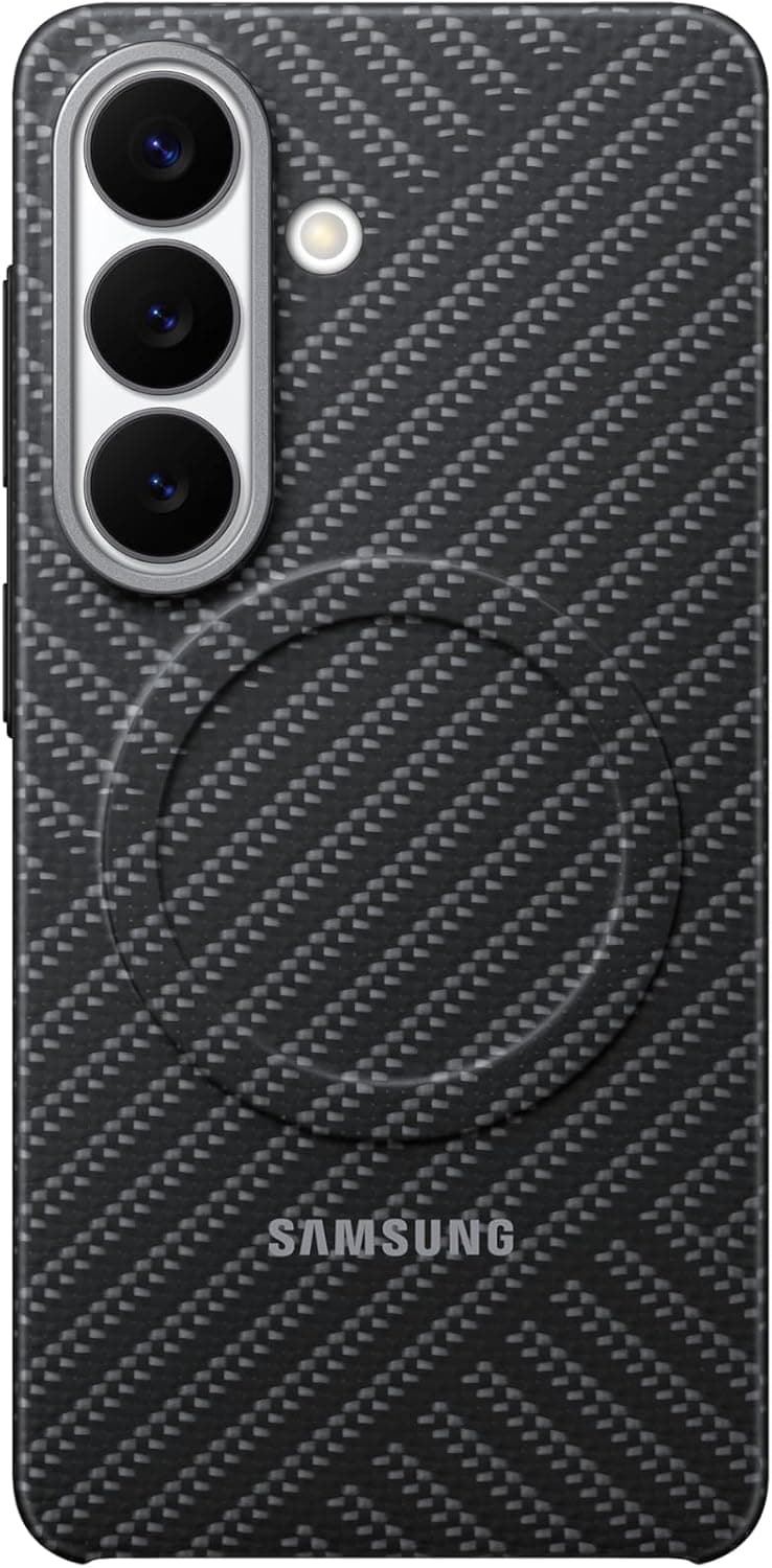 Оригинален кевларен кейс с MagSafe за Samsung Galaxy S26 - Samsung Carbon Magnet Case EF-KS942SSE (сив)