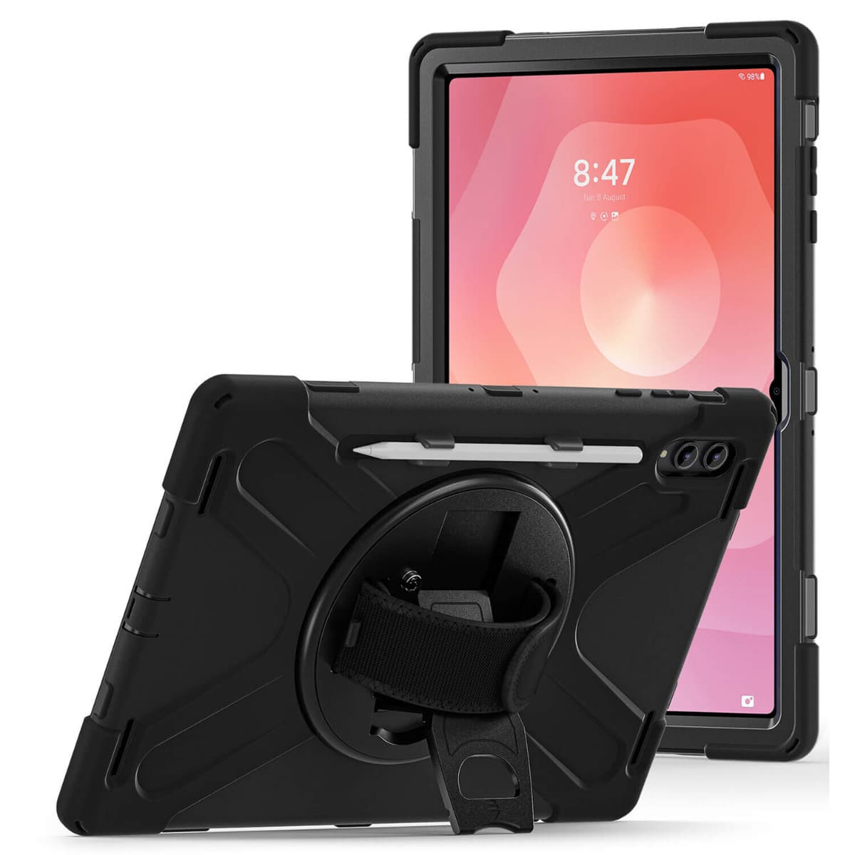 Удароустойчив калъф за Samsung Galaxy Tab S6 Lite - 4smarts Rugged Tablet Case Grip (черен)