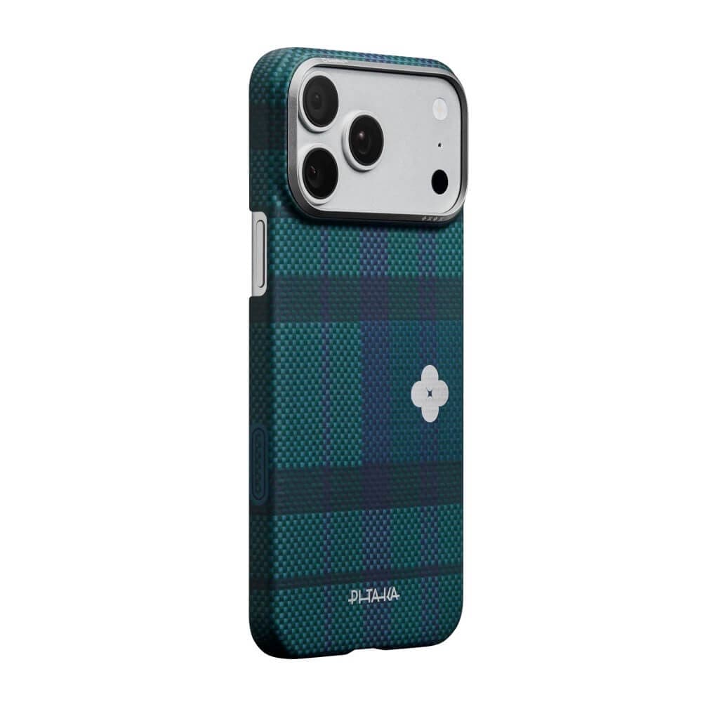 Кевларен кейс с MagSafe за iPhone 17 Pro - Pitaka Flora in Grid Forest Dawn Edge Ultra Slim Aramid Fiber Case Limited Edition