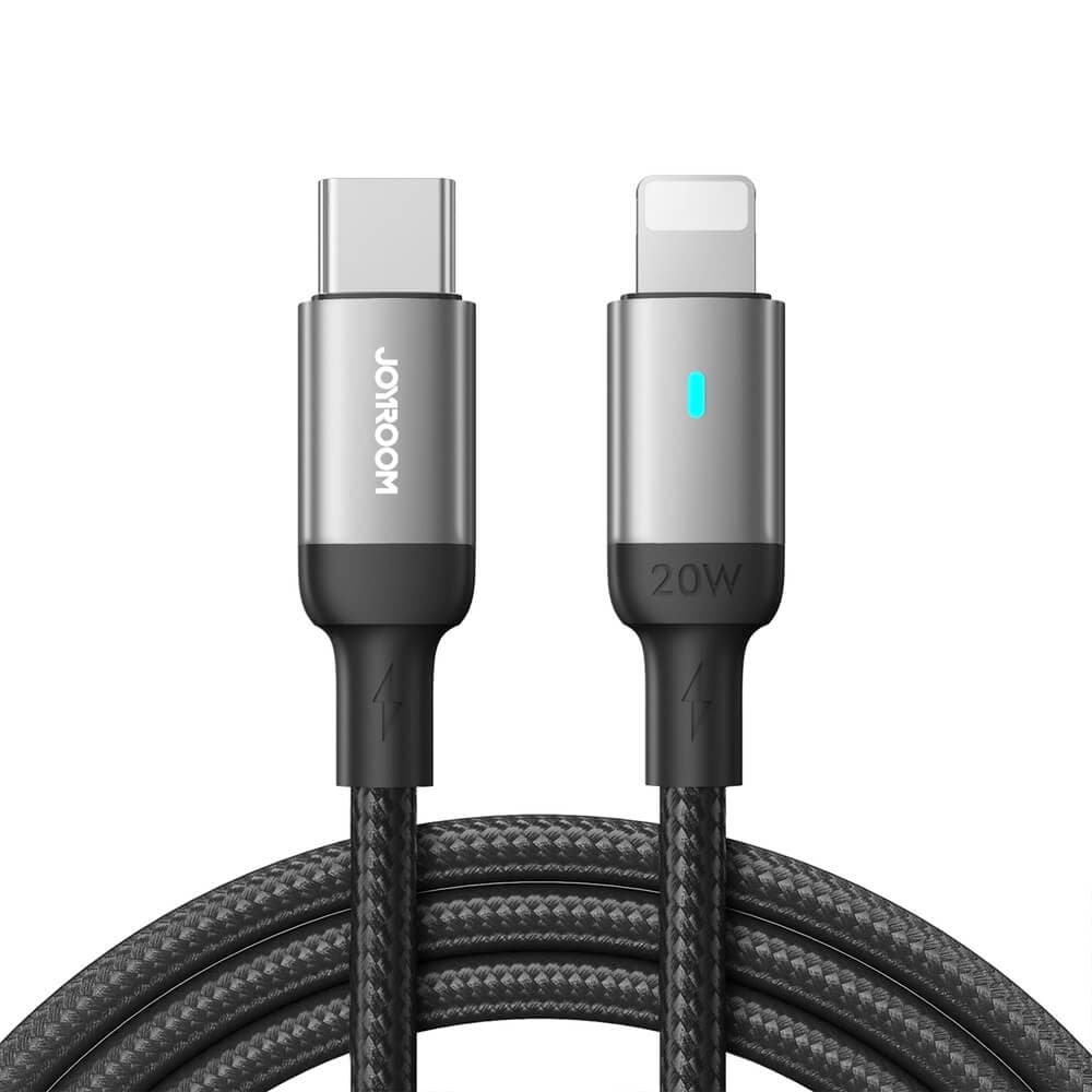 USB-C към Lightning кабел за Apple устройства с Lightning порт - Joyroom Extraordinary Series A10 Fast Charging USB-C to Lightning Cable PD 20W (120 см) (черен)