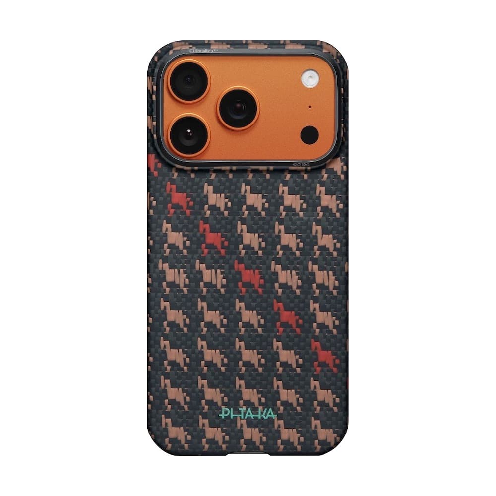 Кевларен кейс с MagSafe за iPhone 17 Pro Max - Pitaka Happiness Rides Ebon Kylin Edge Ultra Slim Aramid Fiber Case