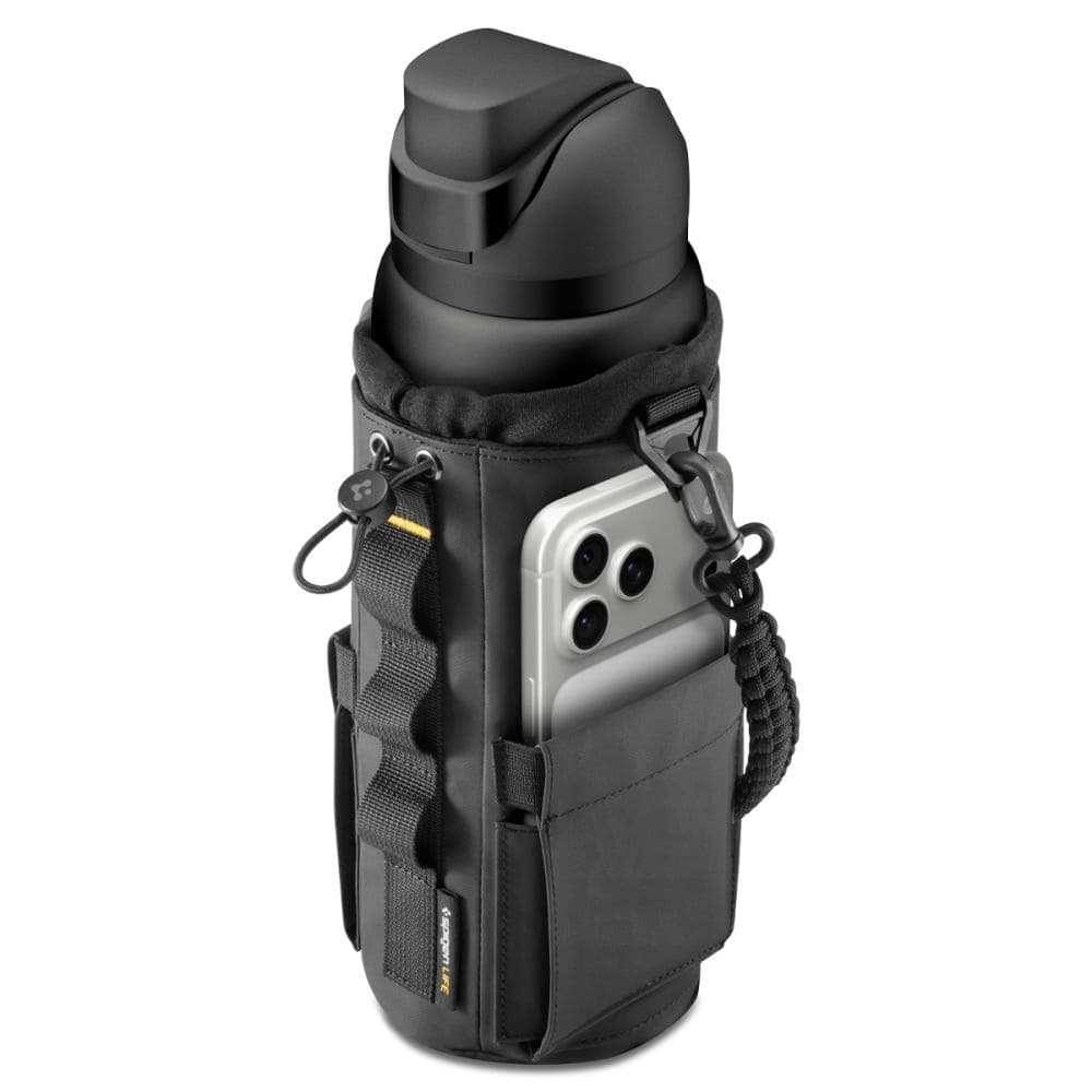 Многофункционална чанта за бутилка за вода - Spigen Tumbler Magnetic Holder Bag (черен)
