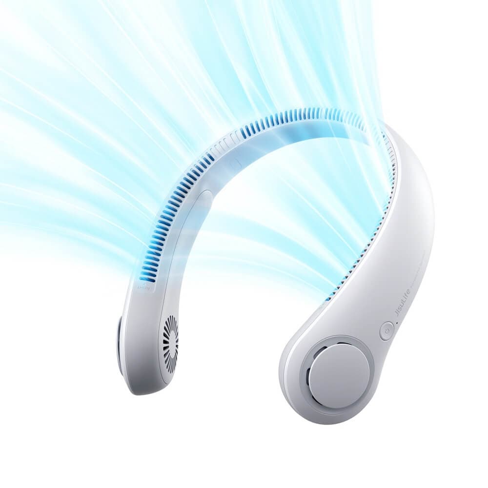 Преносим мини вентилатор за врата с презареждаема батерия - JisuLife Neck Fan 3 Portable Fan (сив)