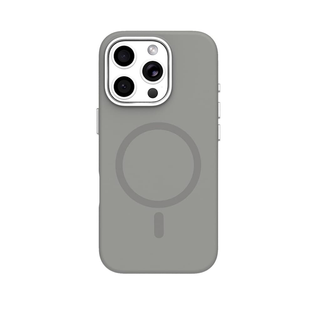 Силиконов (TPU) калъф с MagSafe за iPhone 16 Pro - Mutural Pure Soft Silicone MagSafe Case (сив)