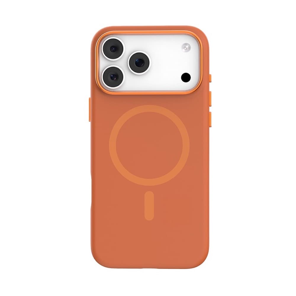 Силиконов (TPU) калъф с MagSafe за iPhone 17 Pro Max - Mutural Pure Soft Silicone MagSafe Case (оранжев)