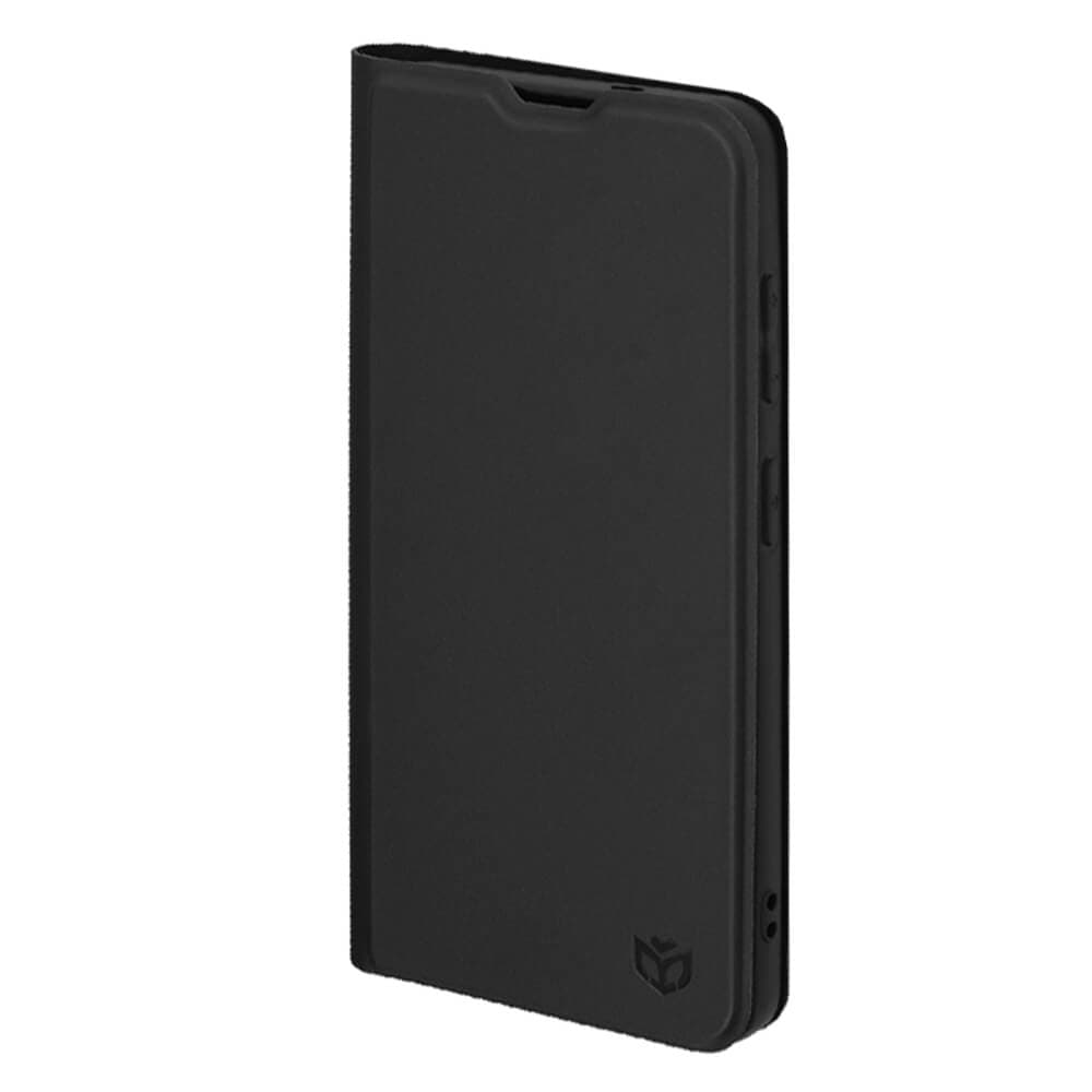 Кожен калъф с поставка и отделение за кр. карти за Samsung Galaxy S26 - Techsuit Magskin Book (черен)