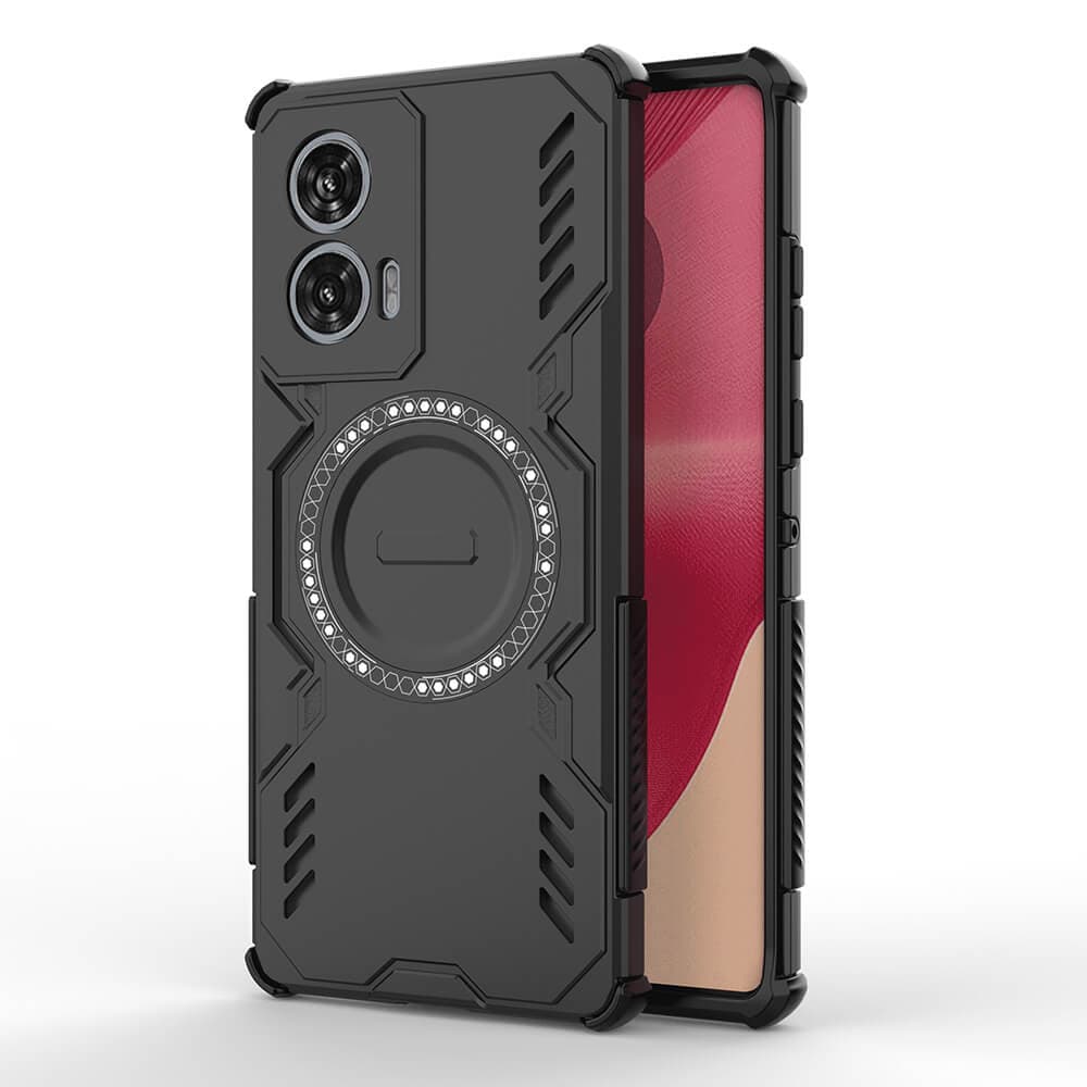 Хибриден удароустойчив кейс с MagSafe за Motorola Edge 50 Fusion - Techsuit ArmorMag Case (черен)