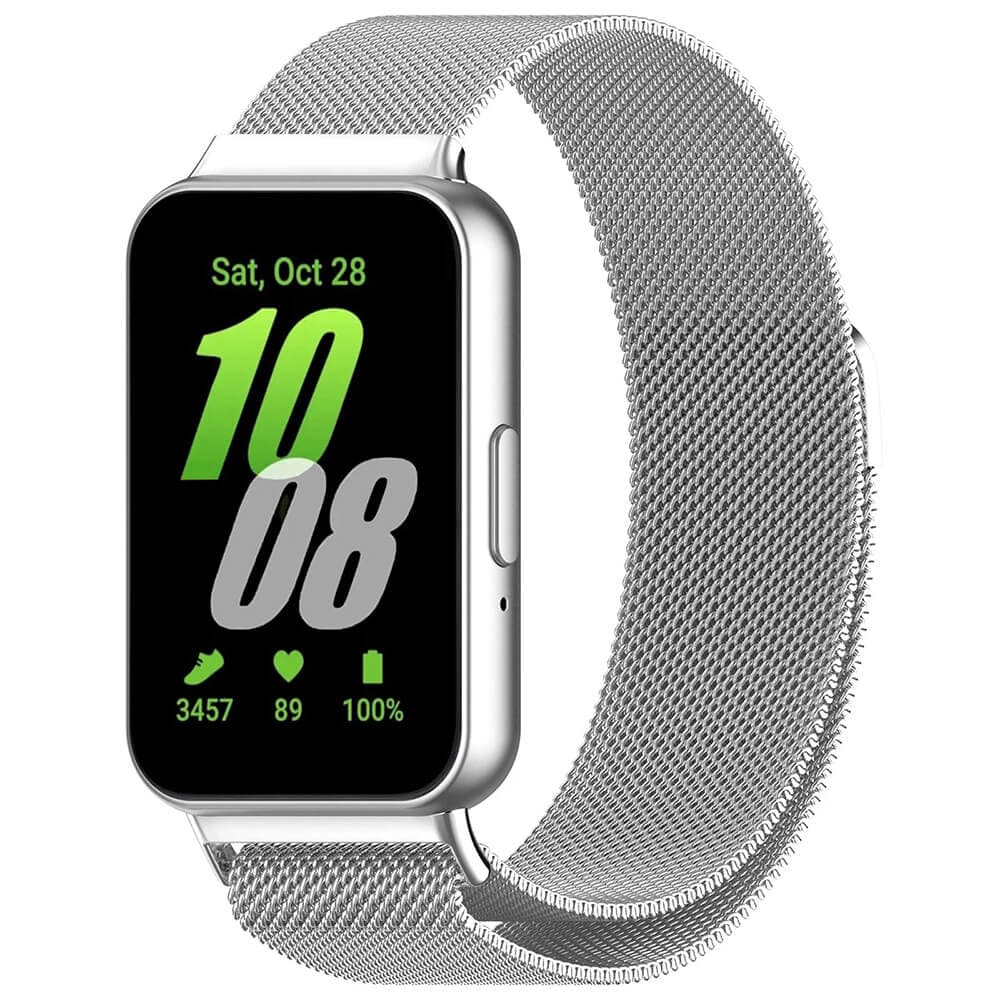 Стоманена каишка за Samsung Galaxy Fit3 - Techsuit Watchband W009 (сребрист)